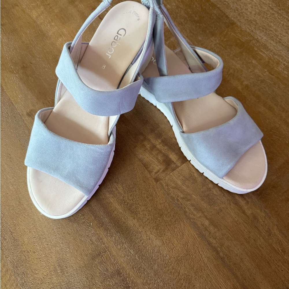 NEW Gabor Women's Soft Blue Strap Sandals